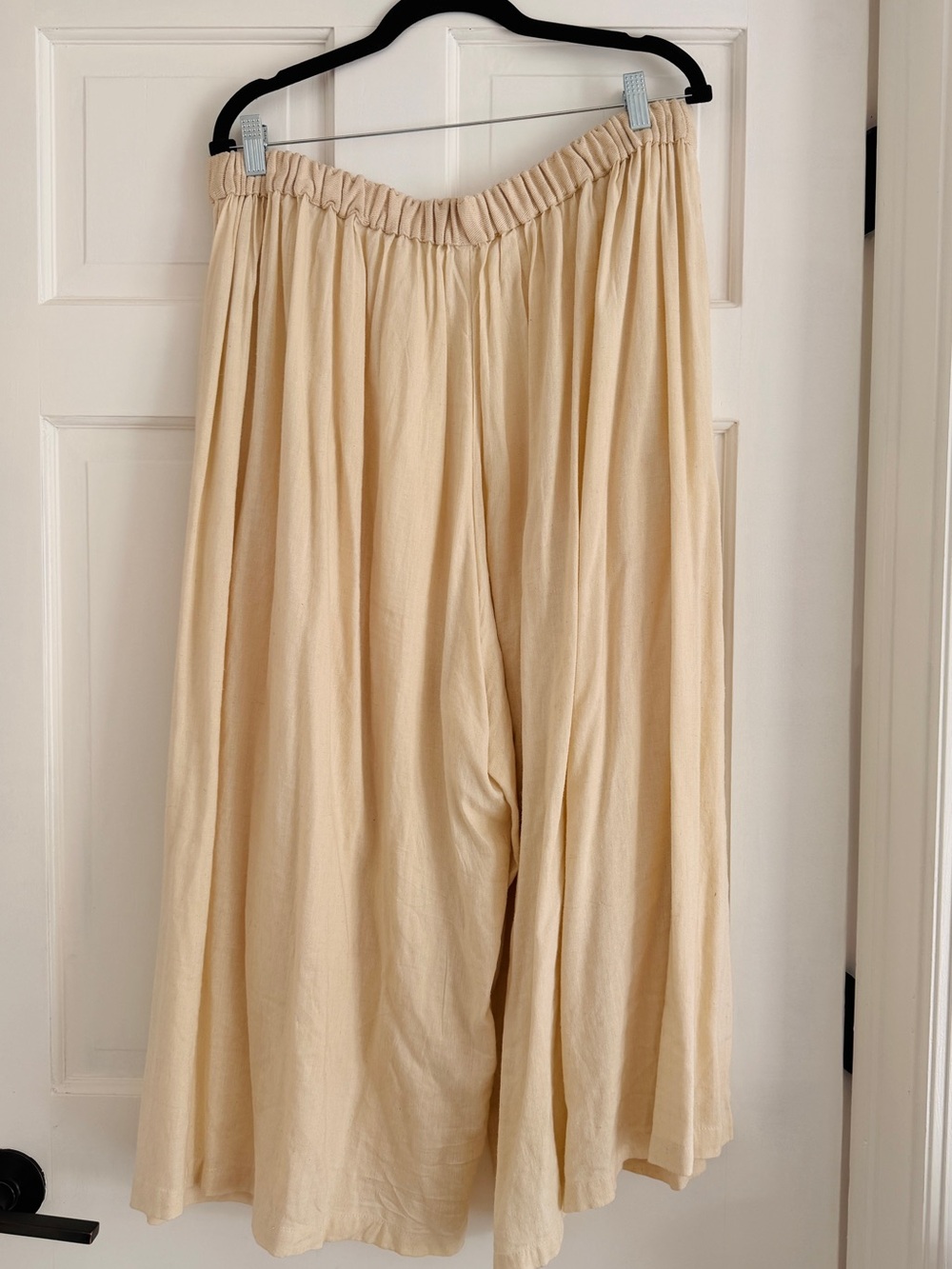Free People Cream Draped A-Line Skirt - Picture 2 of 5